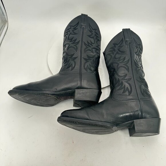 Ariat Heritage Men Size 9EE 34770 Black Leather Pull On Western Cowboy Boot - Picture 7 of 12